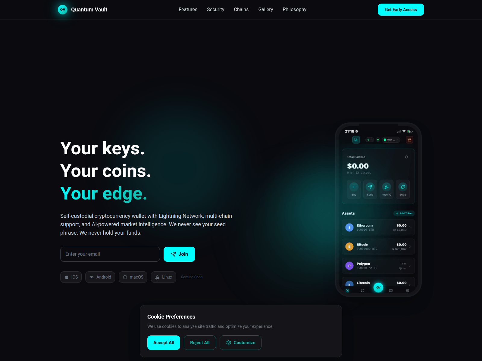 Screenshot of quantumvaultapp.pages.dev