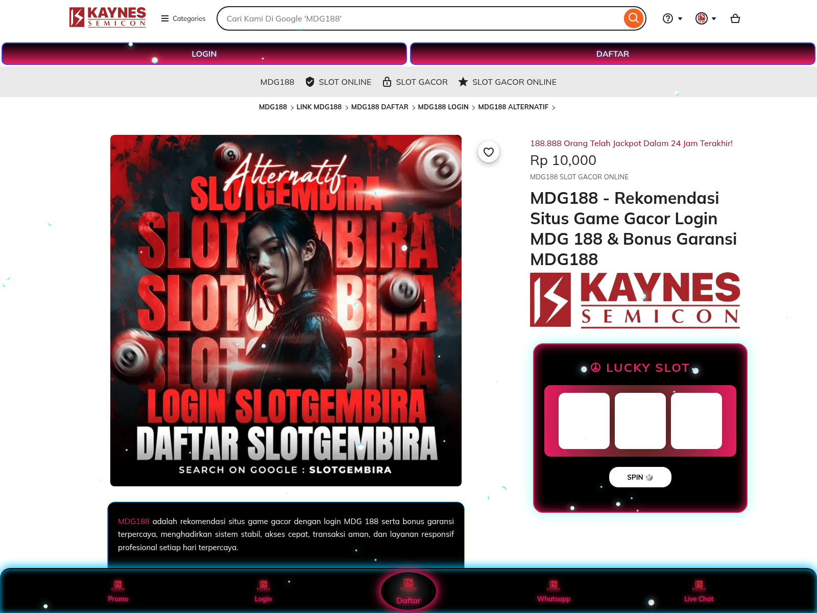 Screenshot of kaynessemicon.com