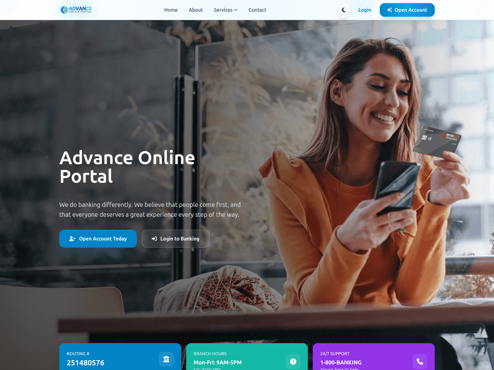 Screenshot of advanceonlineportal.com