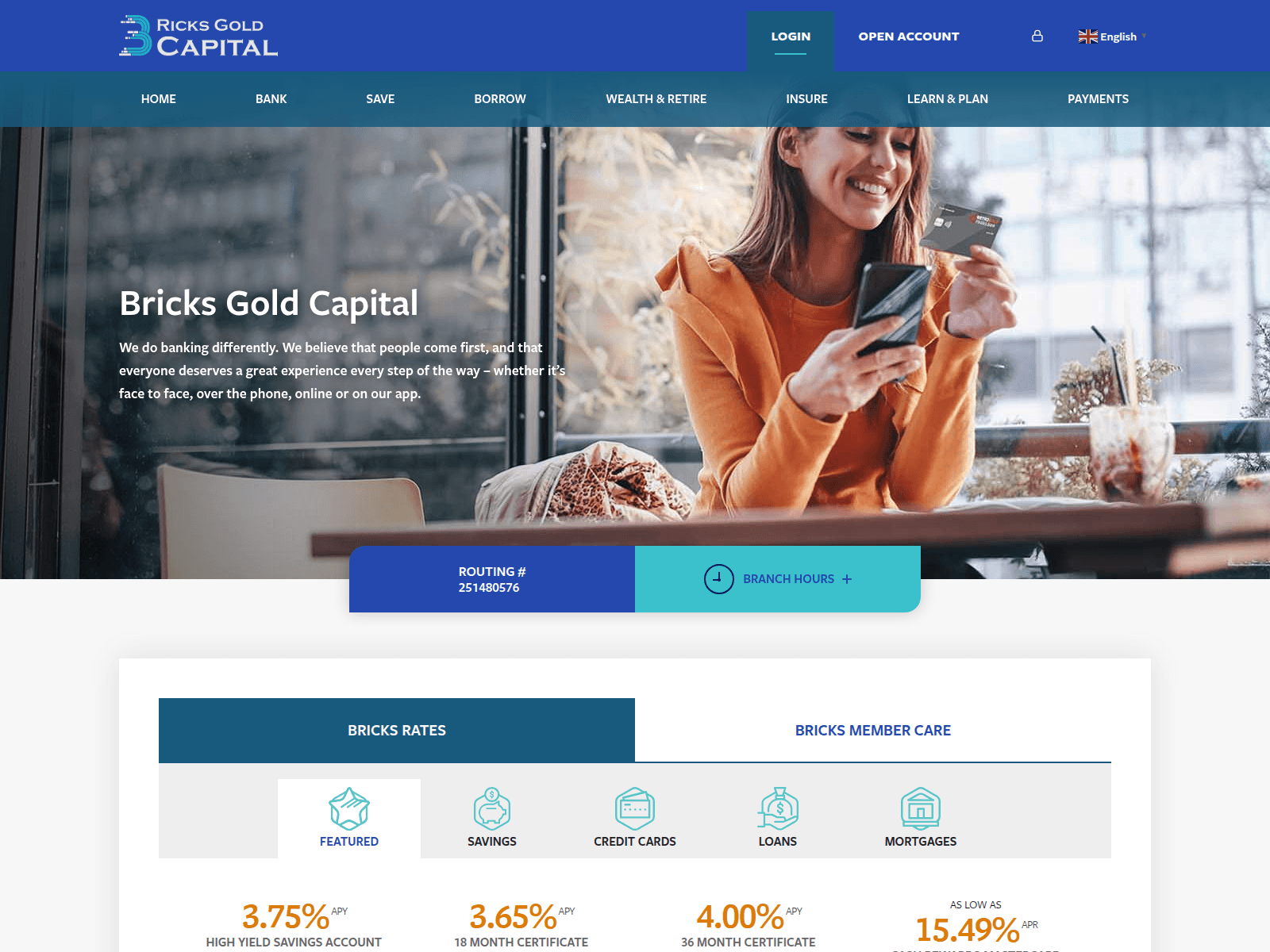 Screenshot of capital.bricksgold.com