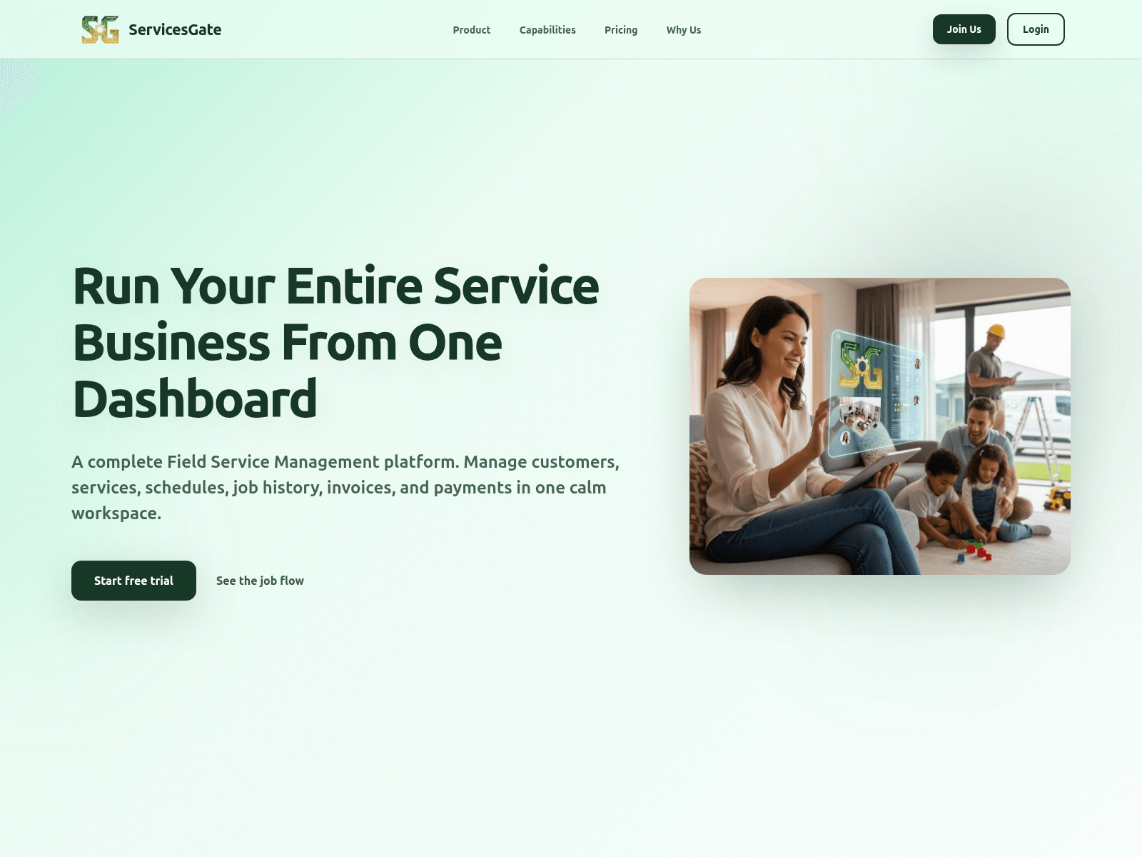 Forensic screenshot of dev.servicesgate.com