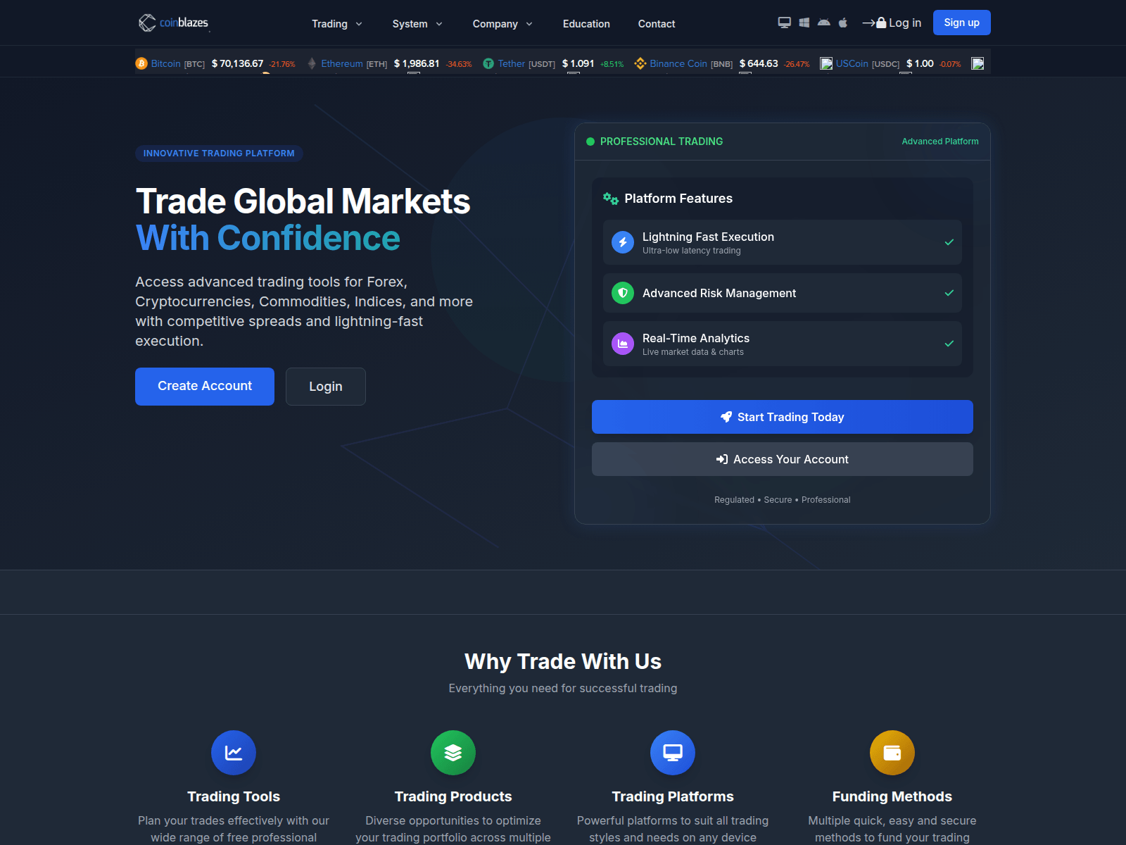 Screenshot of coinblazes.com