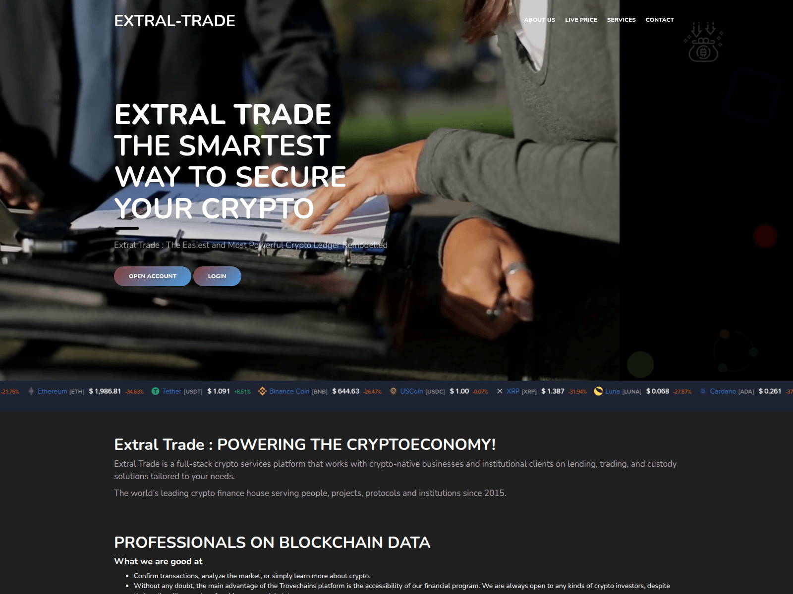 Screenshot of extral-t.com