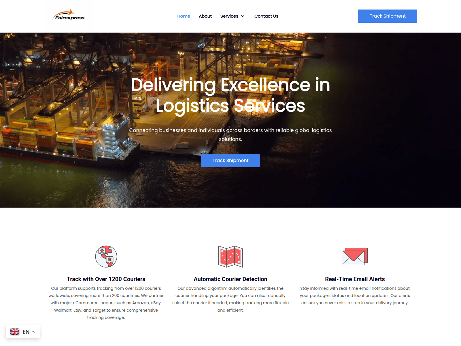 Screenshot of fairexpresslogistic.com