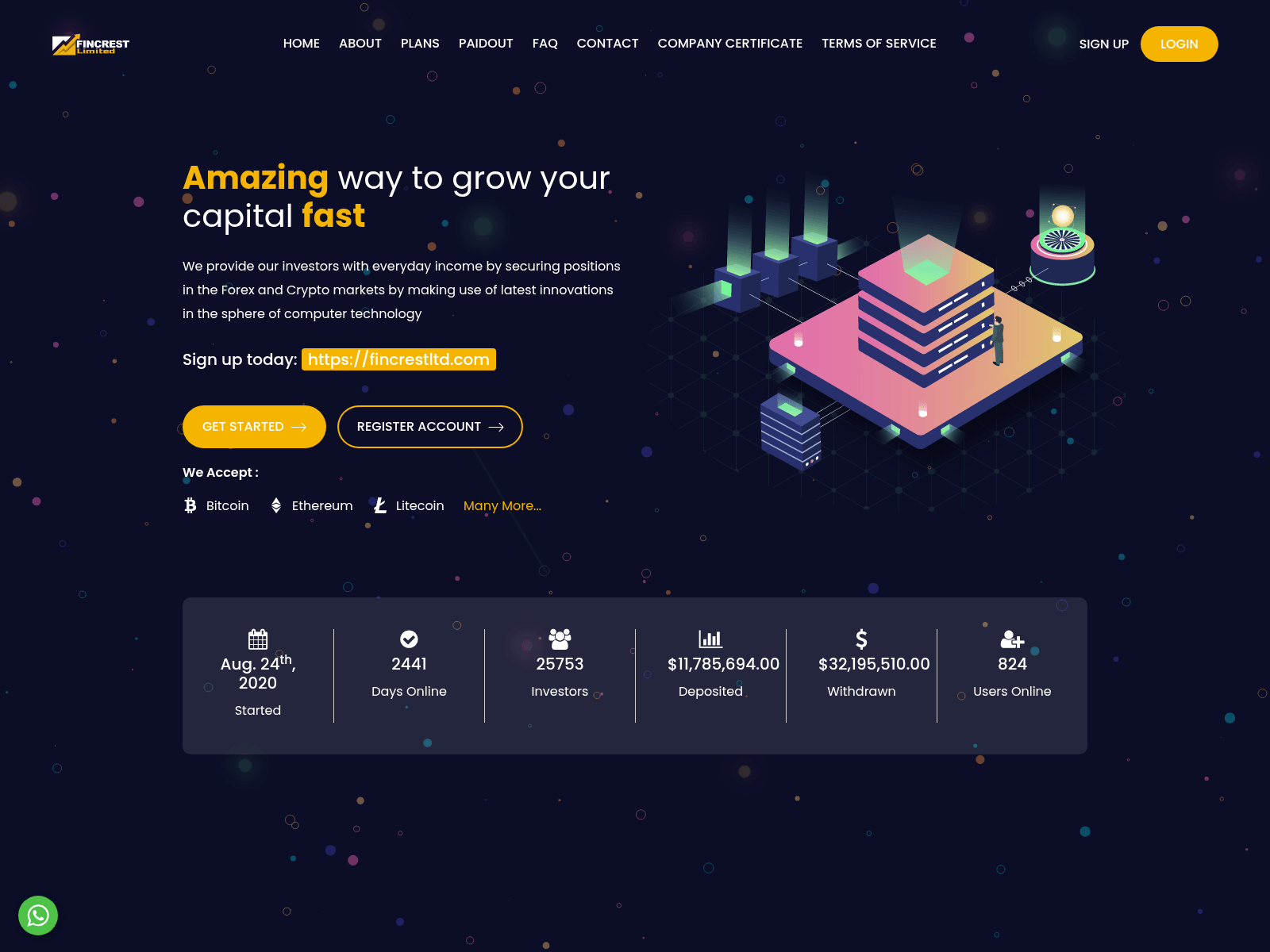 Screenshot of fincrestltd.com