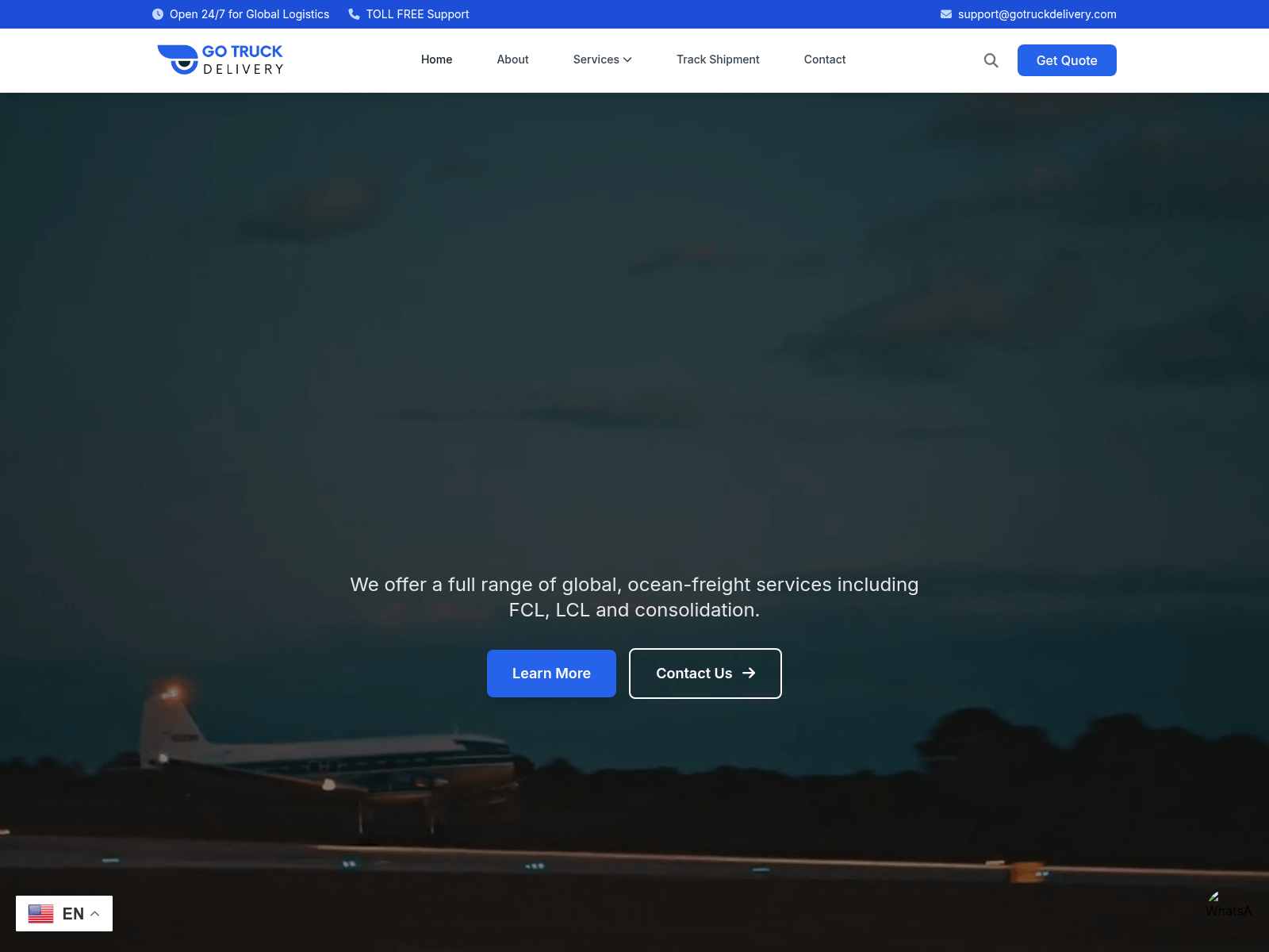 Screenshot of gotruckdelivery.com