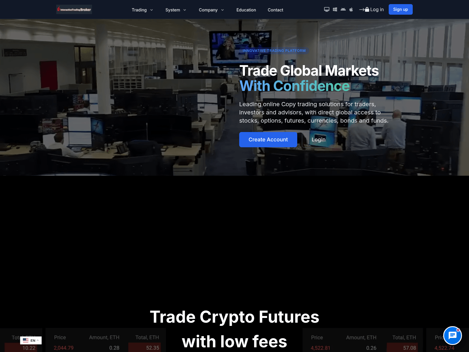 Screenshot of interactlvetradlngbroker.com