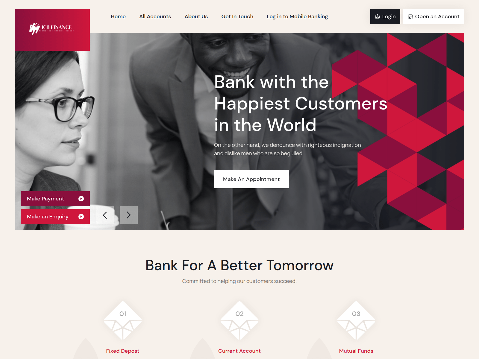 Screenshot of lcbfinance.com