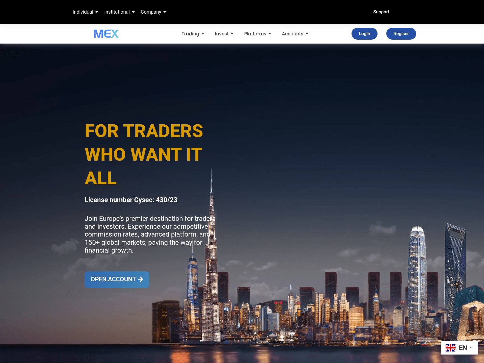 Screenshot of mexcfd.com