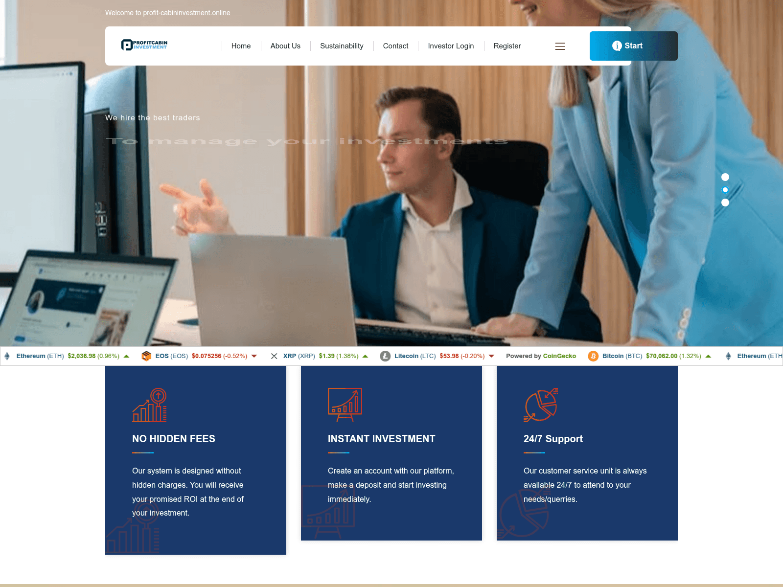 Screenshot of profit-cabininvestment.online