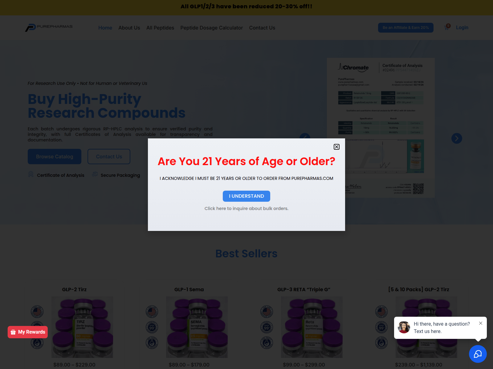 Forensic screenshot of purepharmas.com