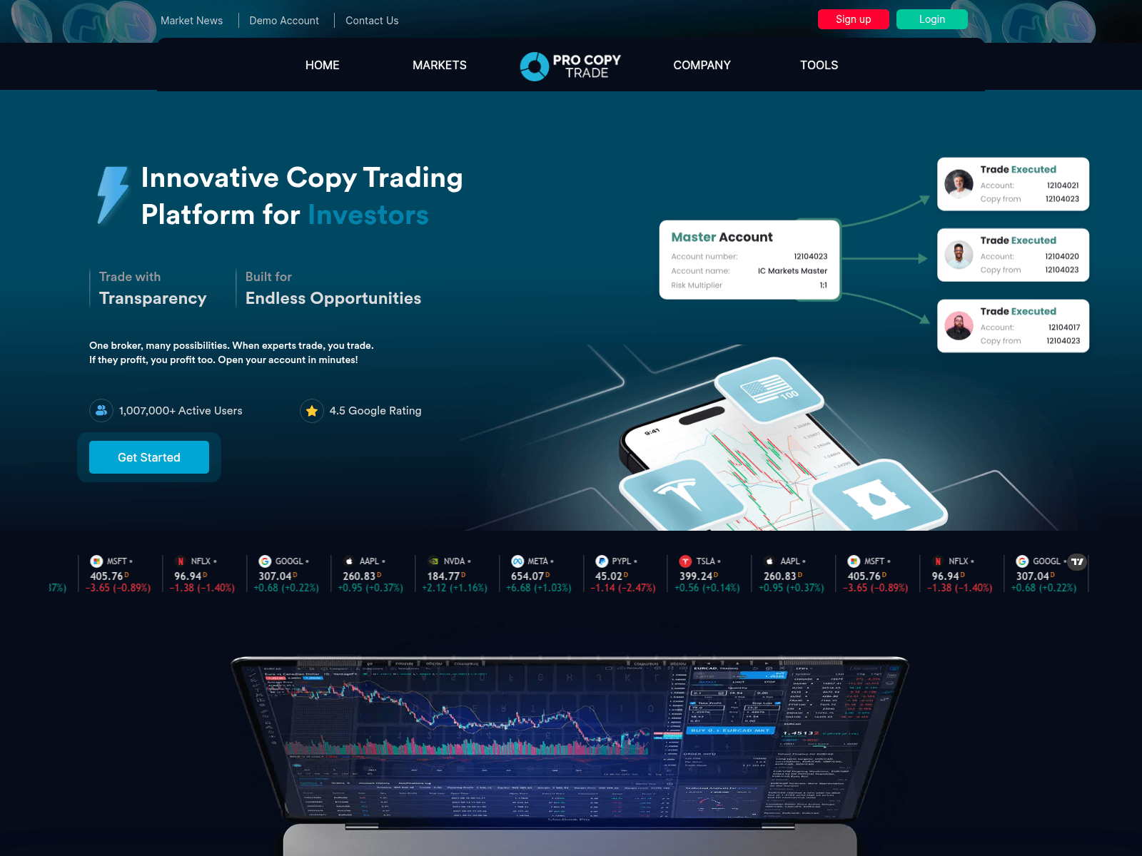 Screenshot of procopytrade.com