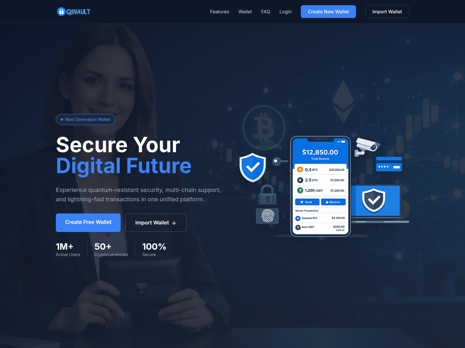 Screenshot of qsvault.com