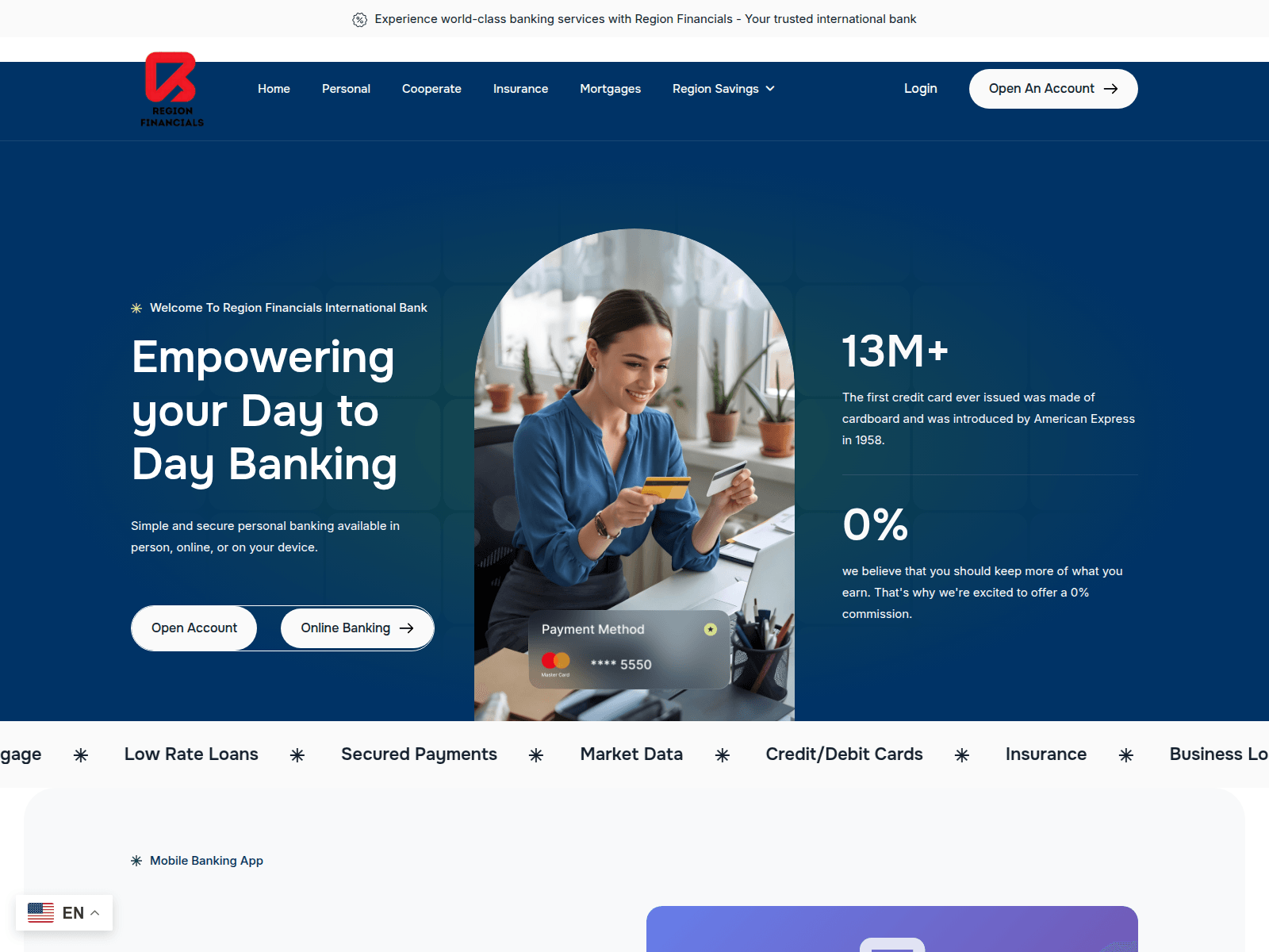 Screenshot of regionfinancials.com