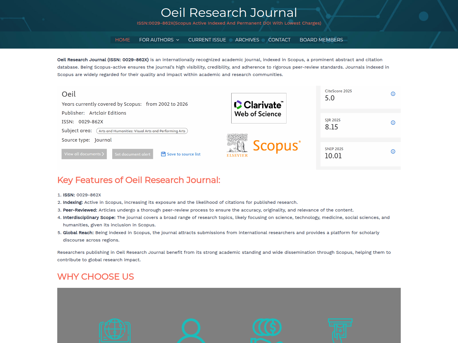 Screenshot of oeilresearch.com