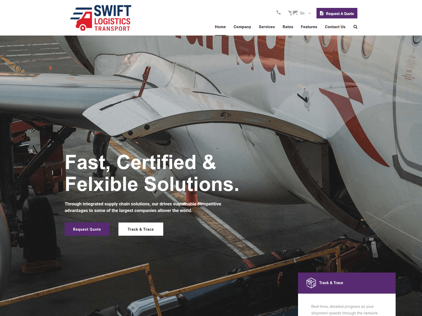Screenshot of swiftlogisticstransport.com