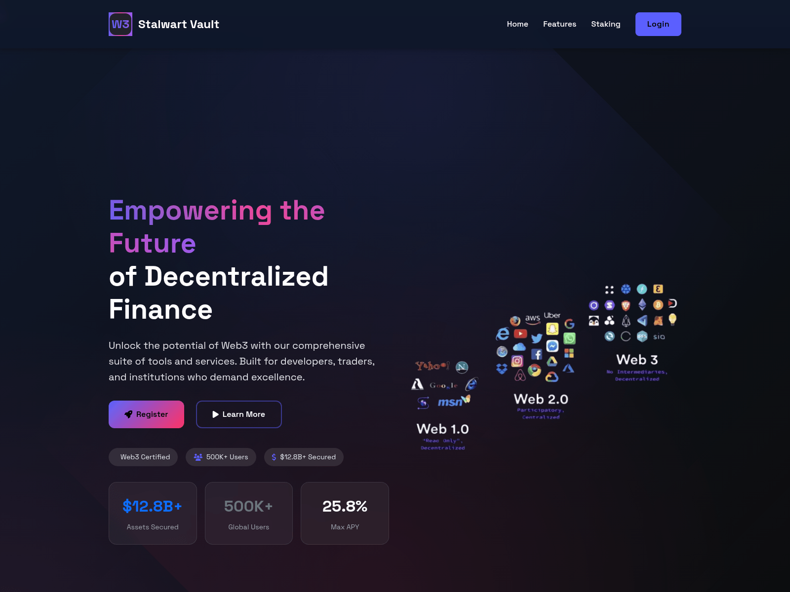 Screenshot of stalwartvault.com