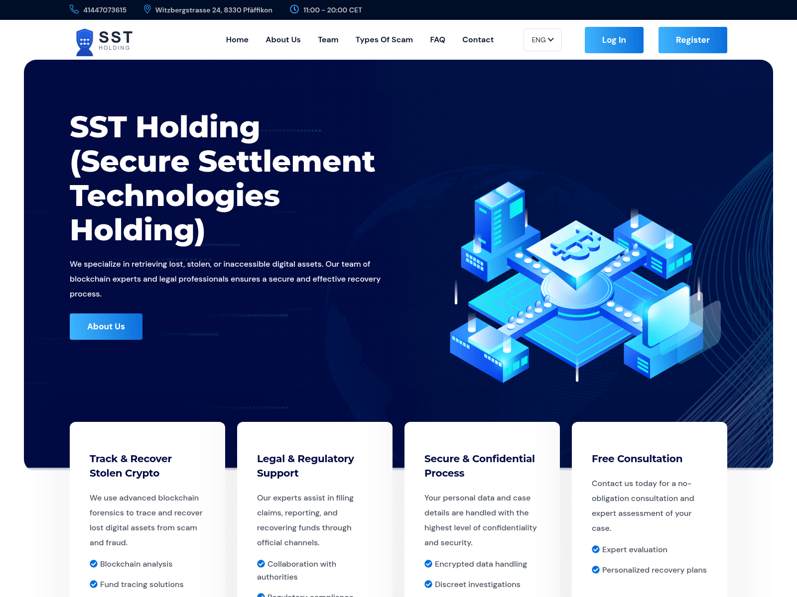 Forensic screenshot of sstholding.org