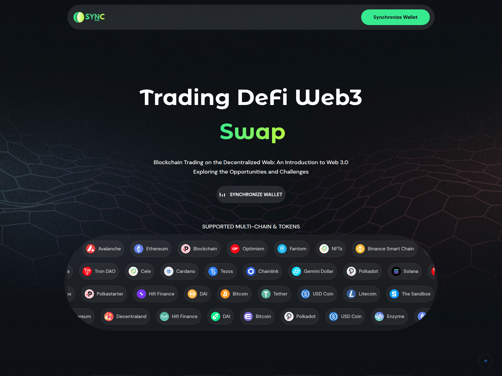 Screenshot of syncexplore.com