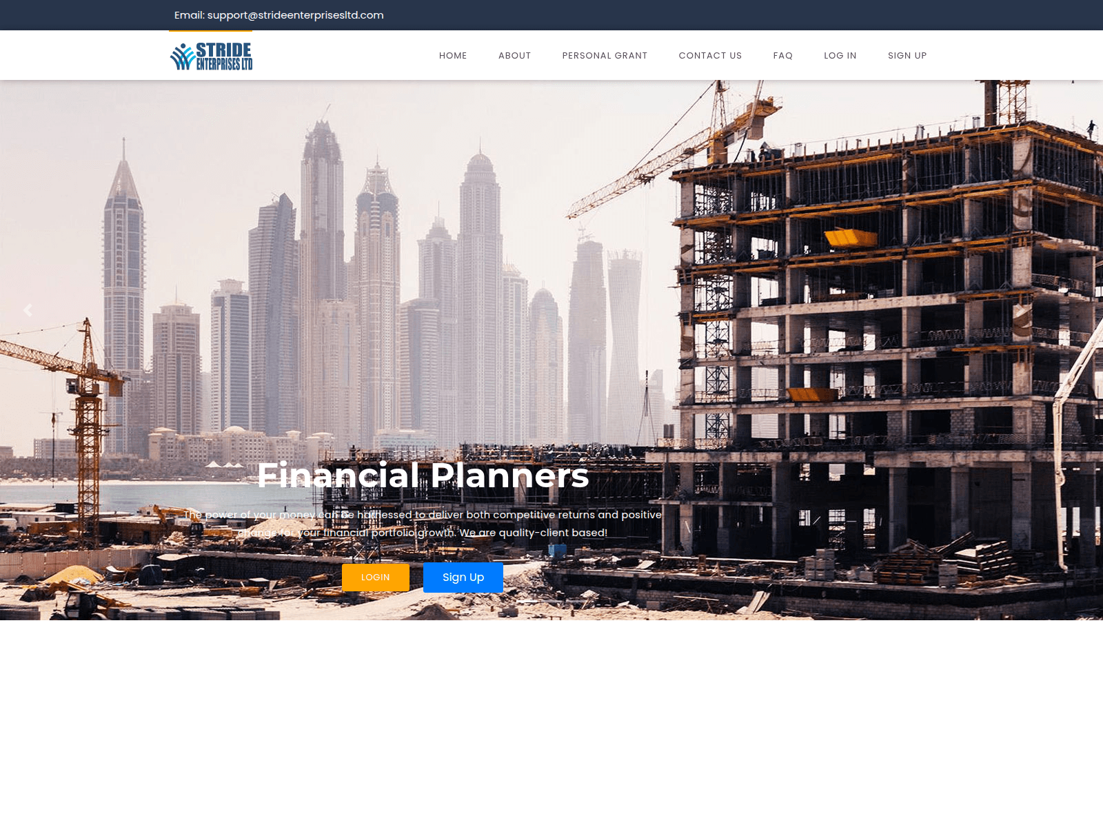 Screenshot of strideenterprisesltd.com.mainlinesecuritiesltd.com