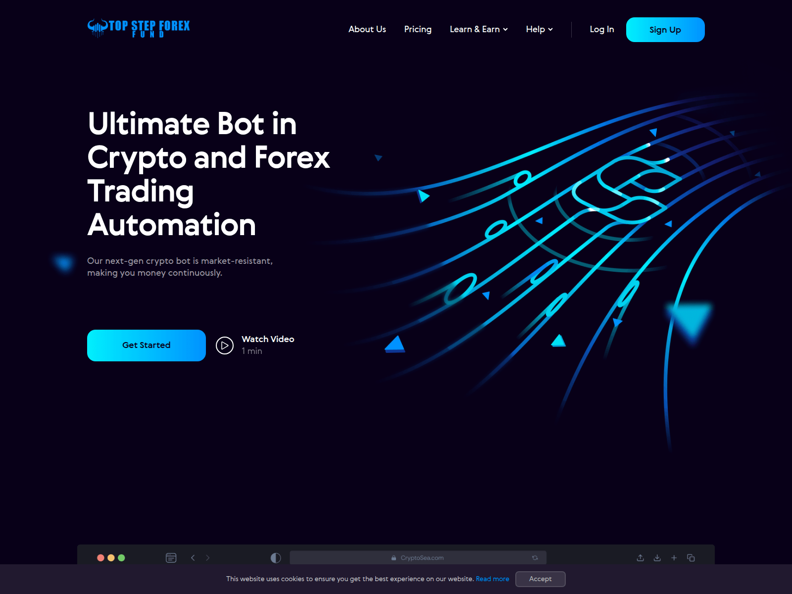 Screenshot of topstepforexfunds.com.caltextradersfirm.com