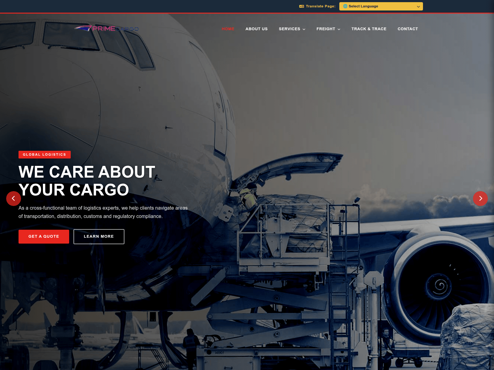 Screenshot of www.primecargoservice.enxlog.info