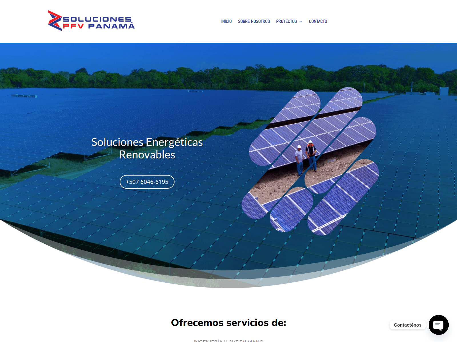 Screenshot of solucionespfv.com