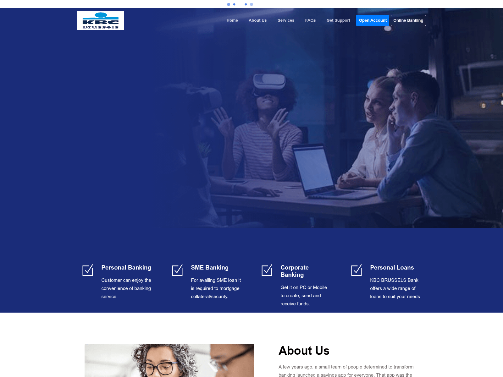 Screenshot of kbcbanko-portal.com