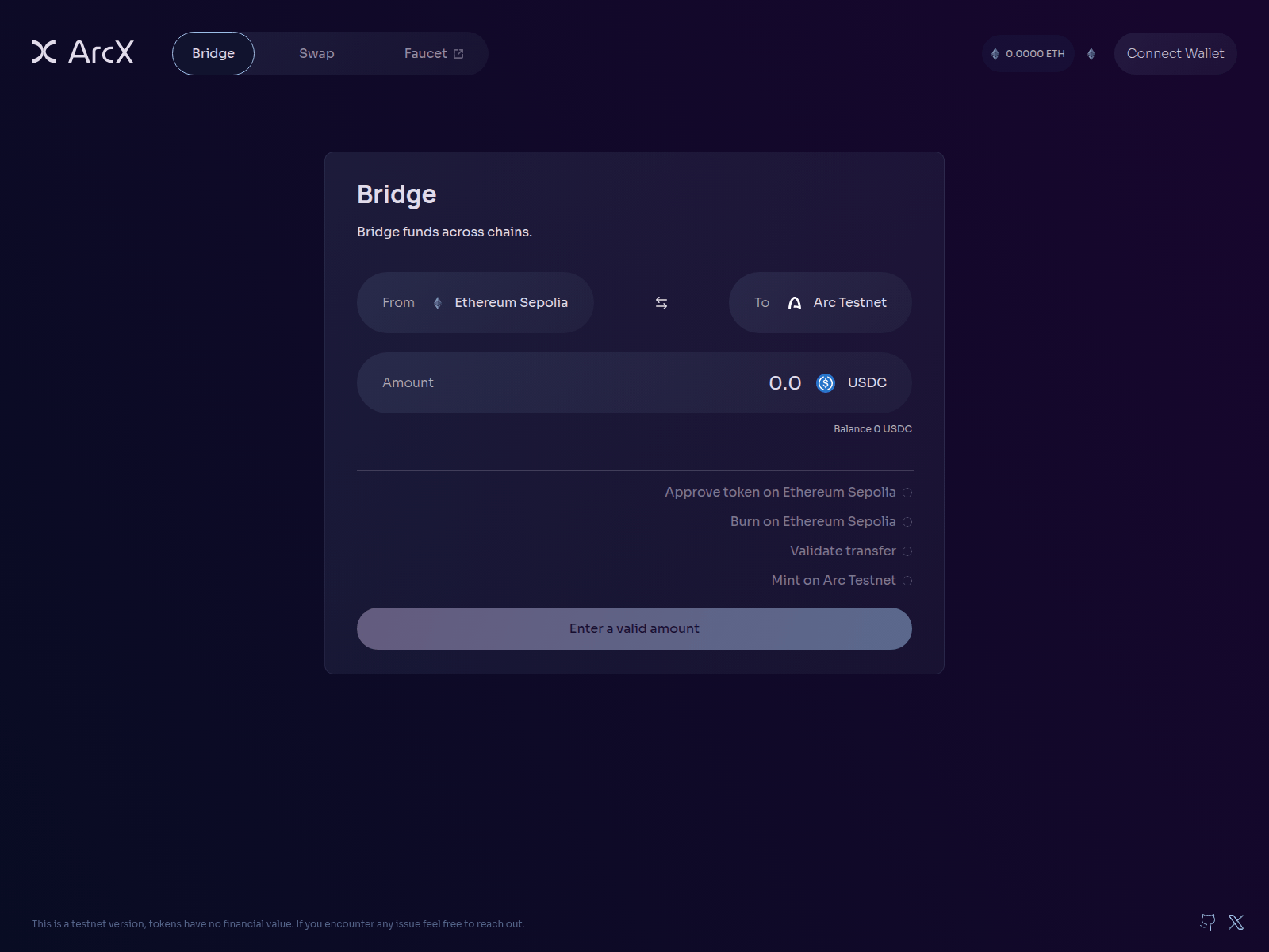 Forensic screenshot of arc-x.xyz