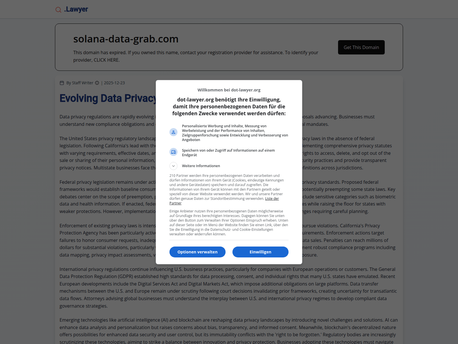 Screenshot of solana-data-grab.com