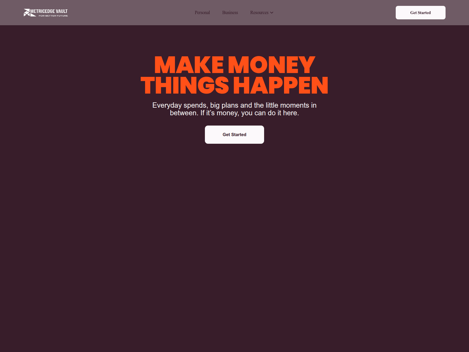 Screenshot of metricedgevault.com.peakcapitalpro.com