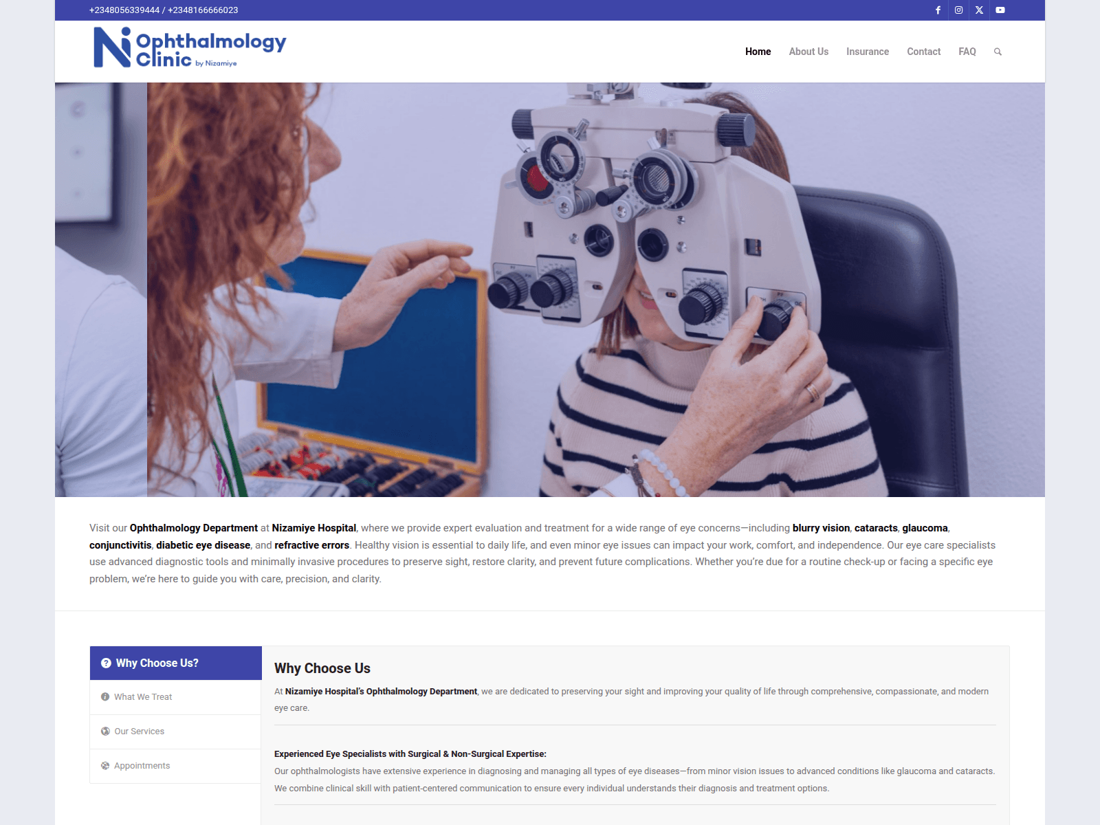 Screenshot of ophthalmology.com.ng