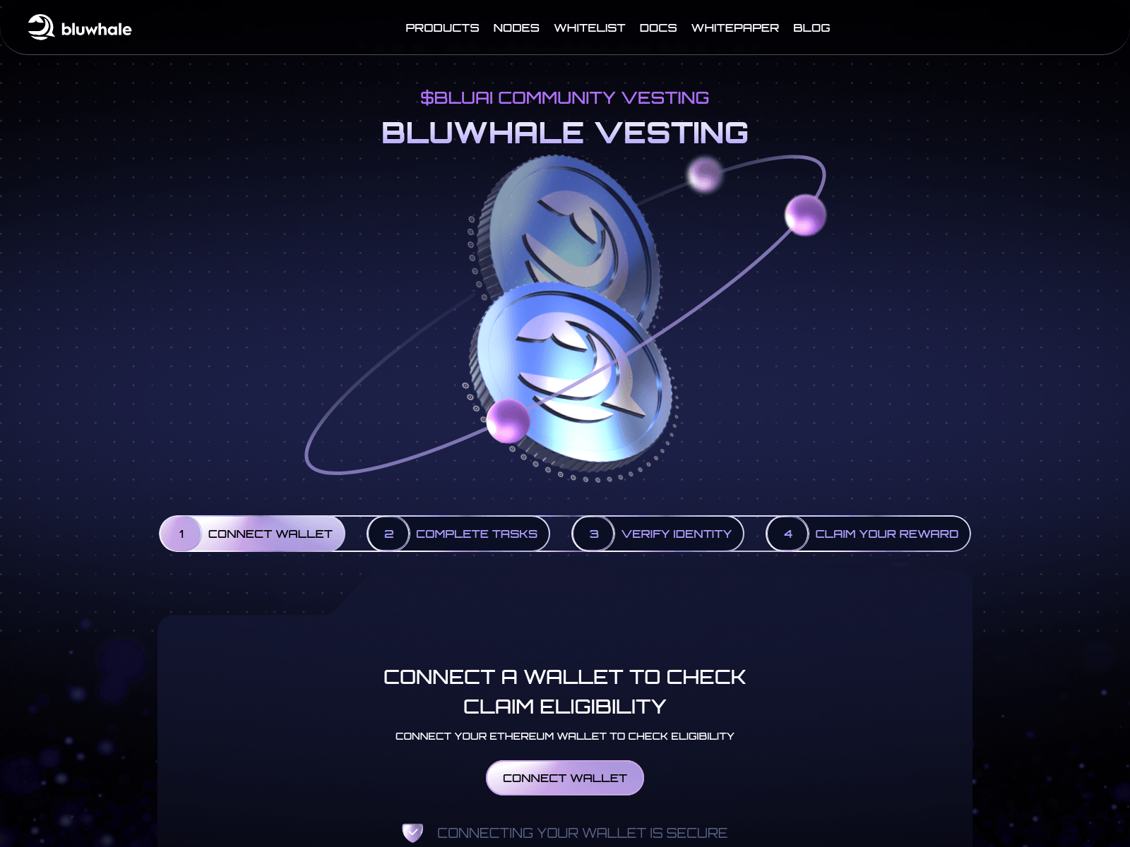 Forensic screenshot of claim-airdrop.bluwhale.com