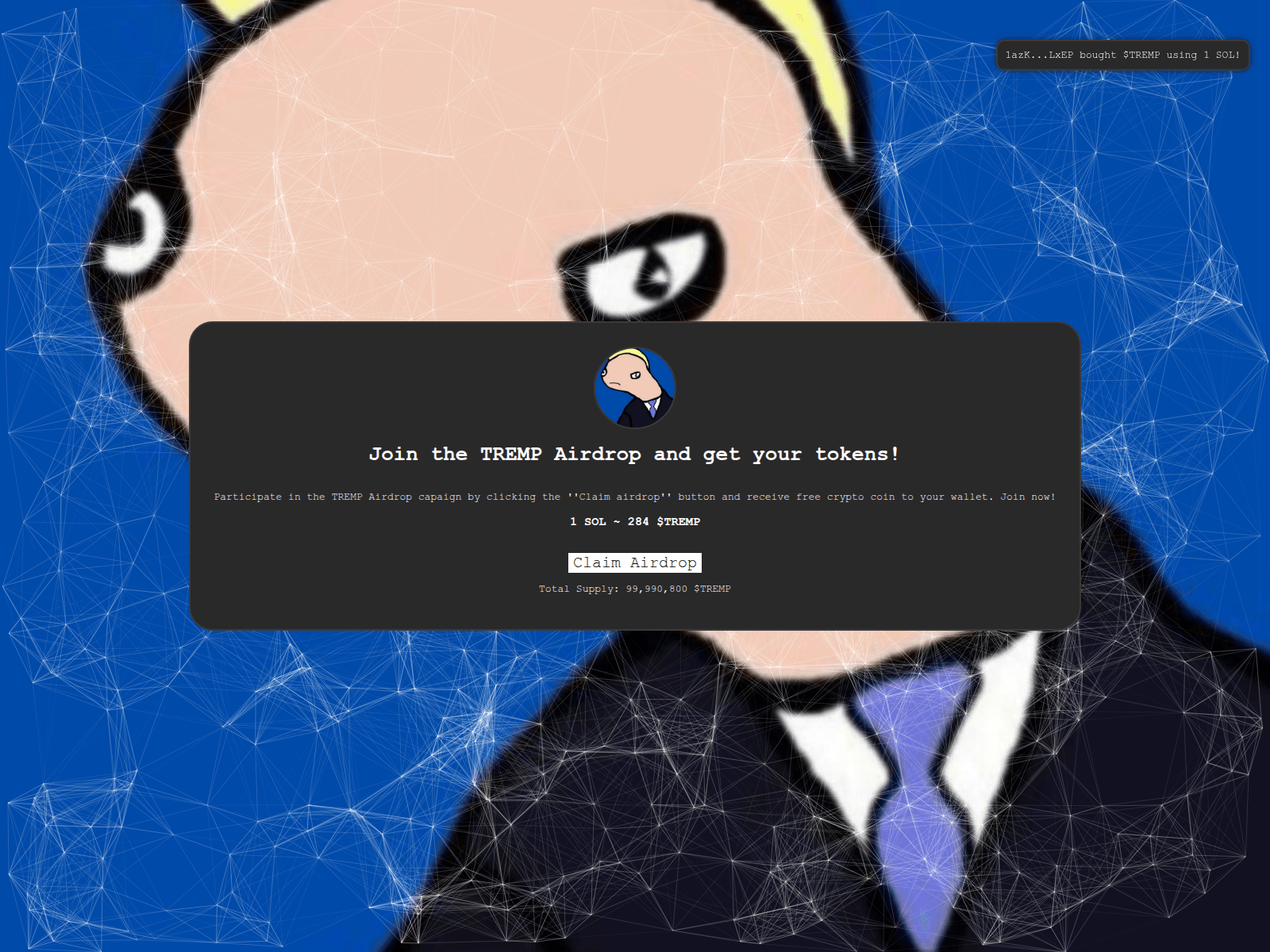 Screenshot of claimtremp.pages.dev