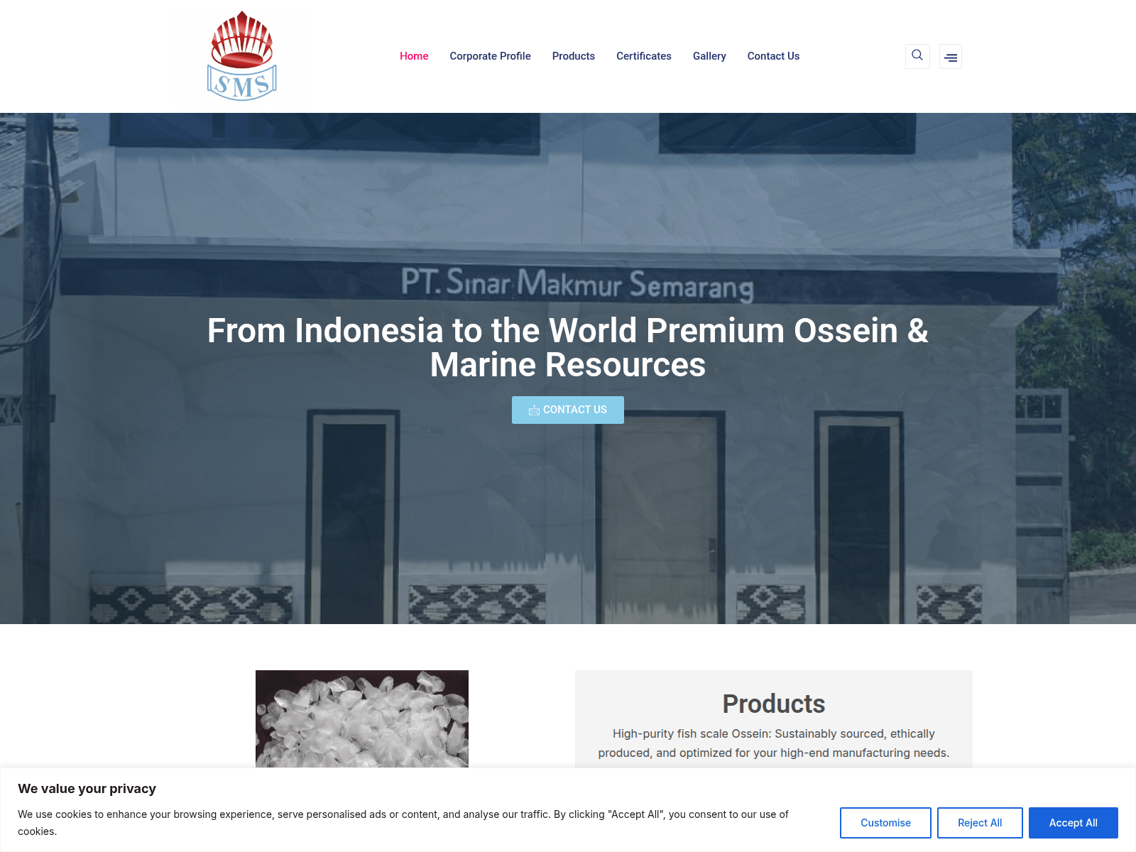 Screenshot of sinarmakmursemarang.com