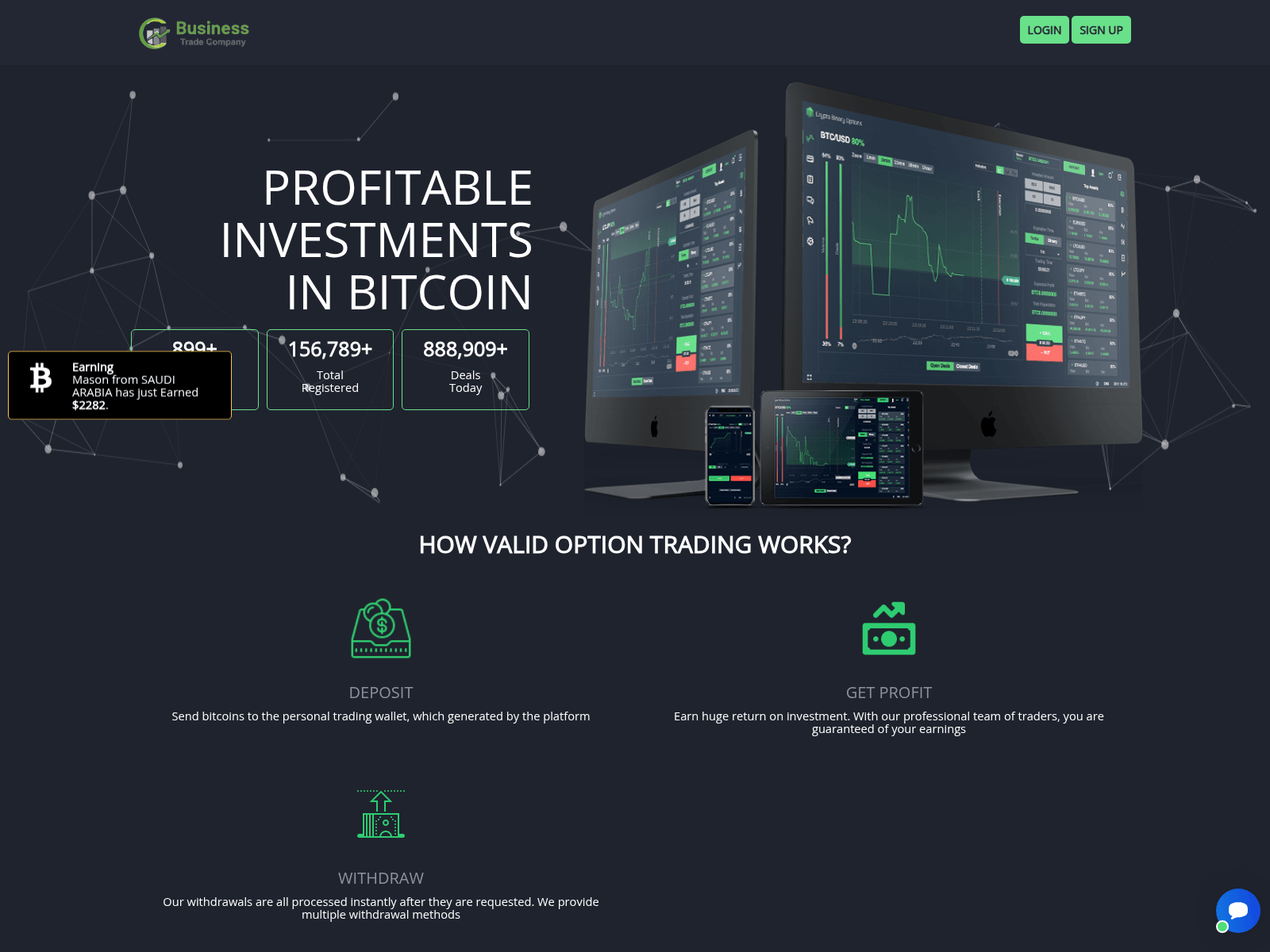 Screenshot of vaildopitiontrading.com