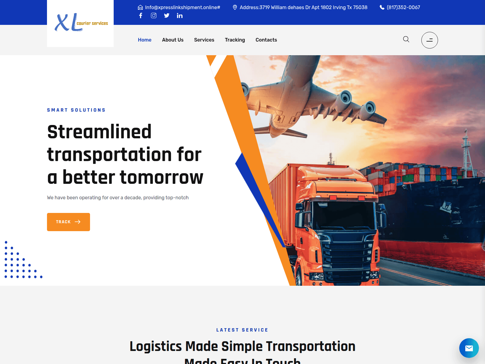 Screenshot of xpresslinkshipment.online