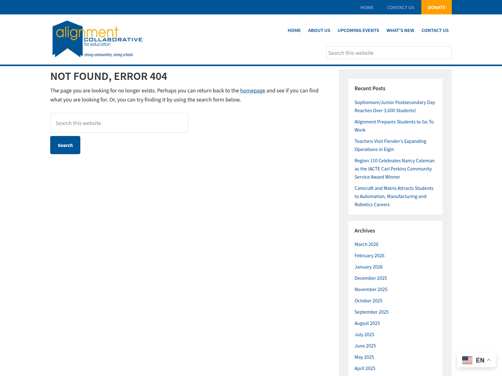 Screenshot of align4edu.org