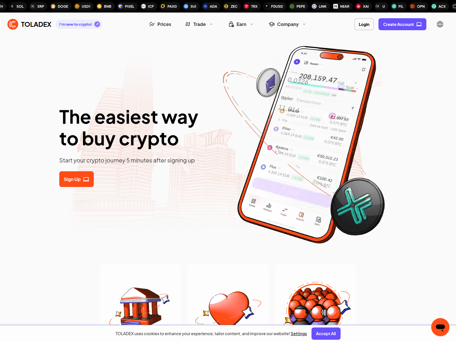 Screenshot of toladex.com