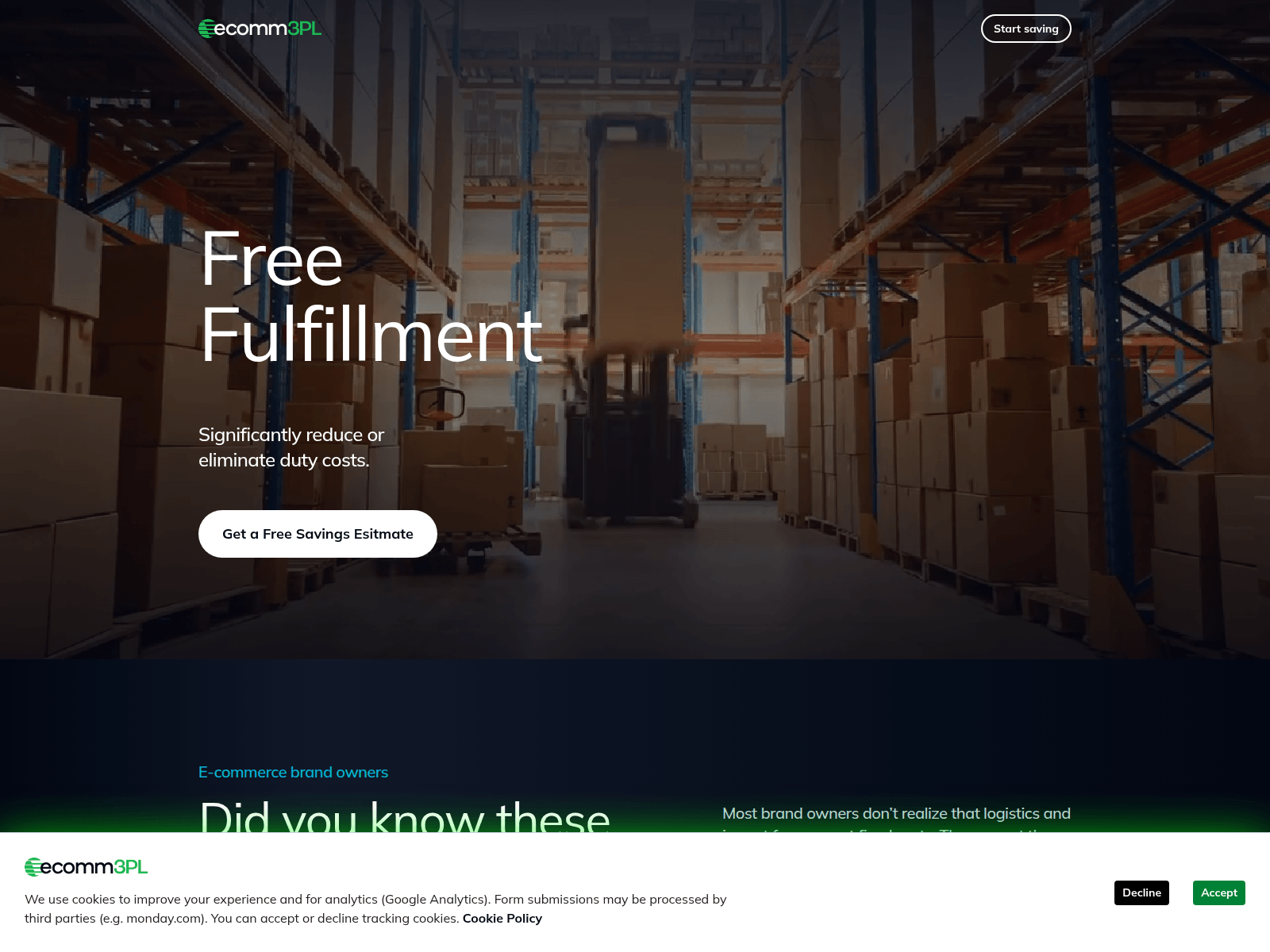 Screenshot of ecomm-3pl.com