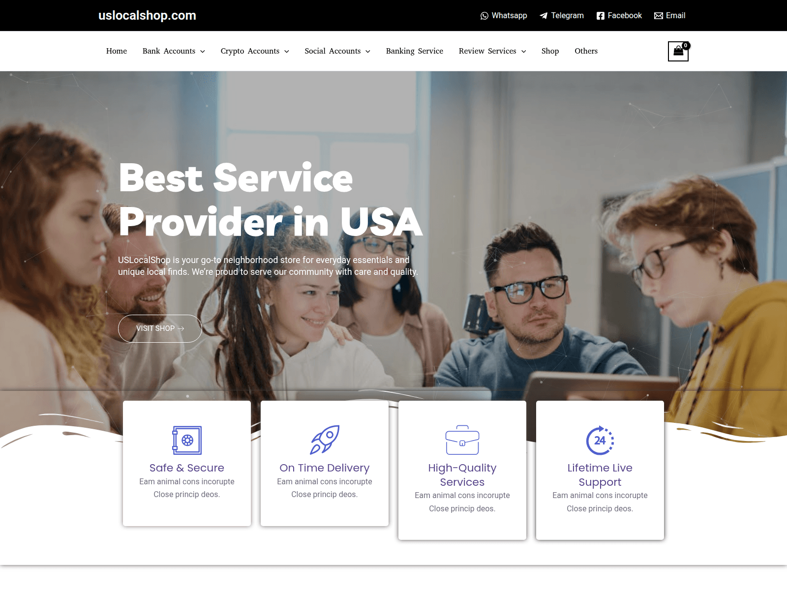 Screenshot of uslocalshop.com