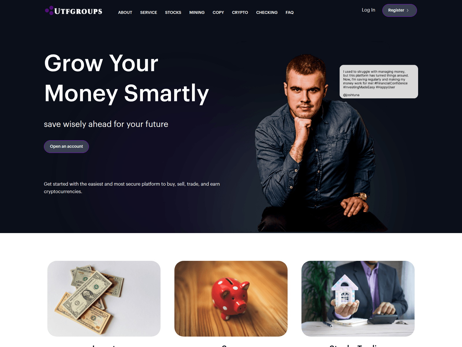 Screenshot of utfgroups.com