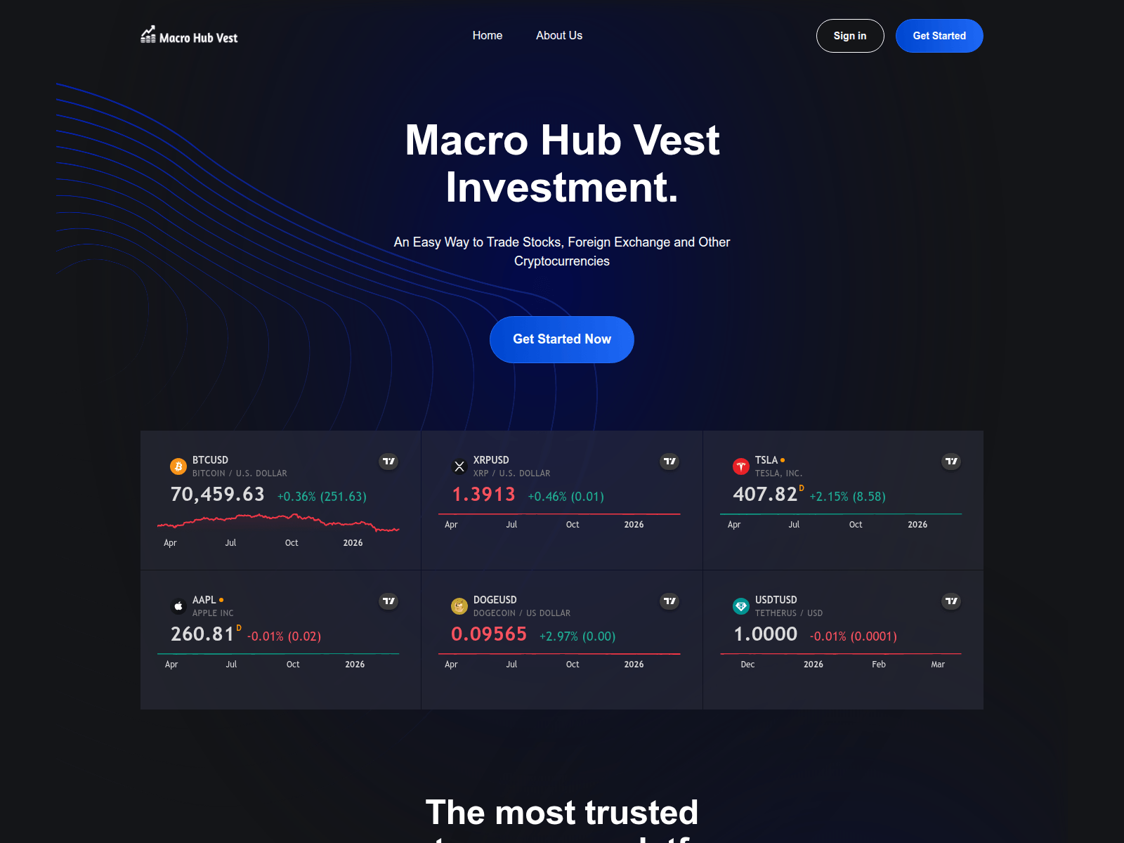 Screenshot of macrohubvest.com