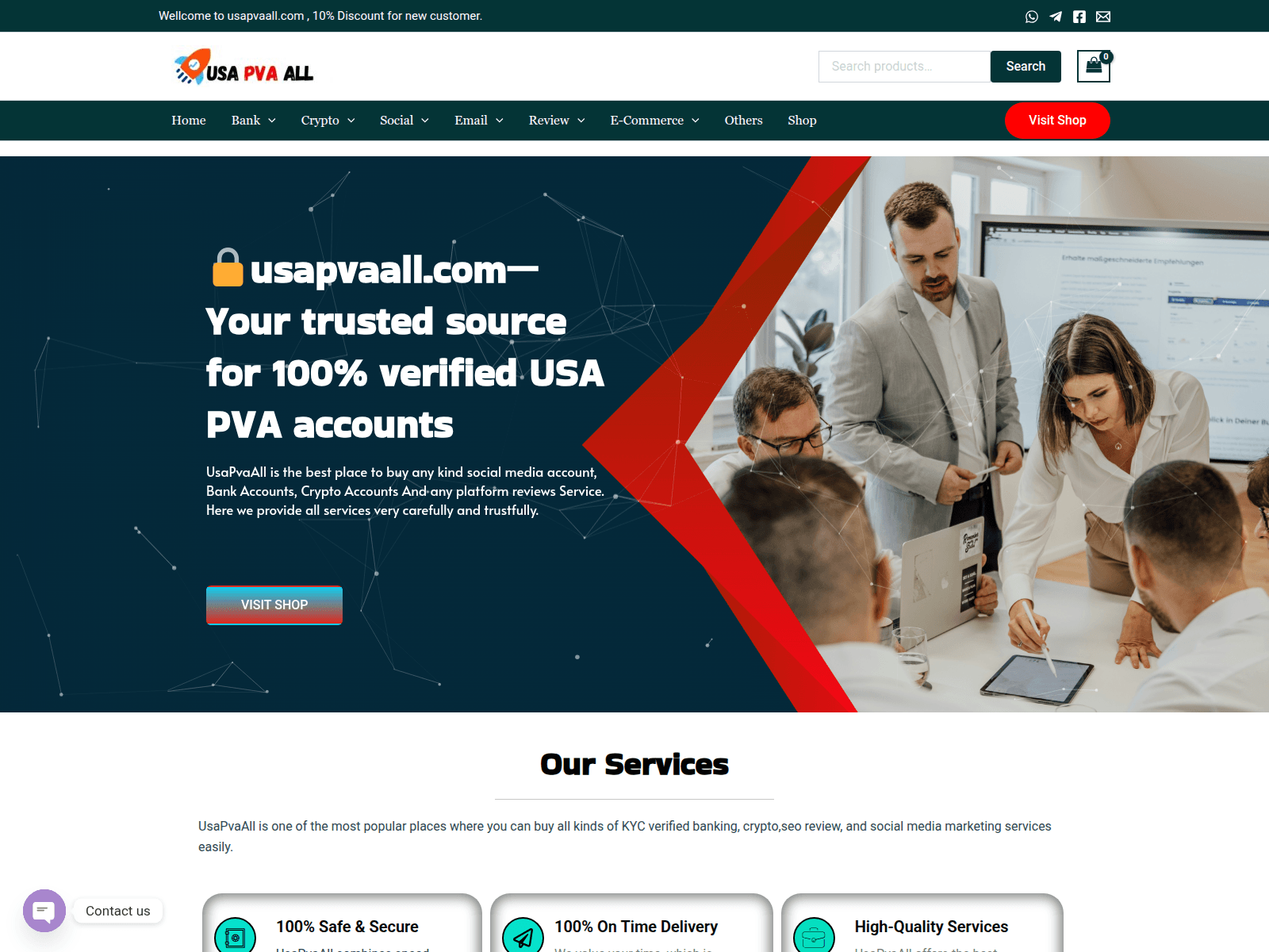 Screenshot of usapvaall.com