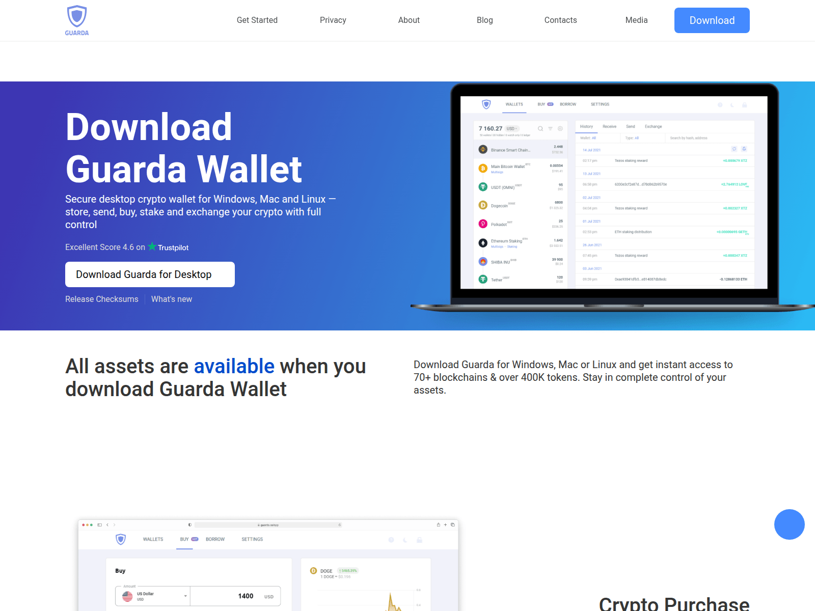 Screenshot of guarda-app.com