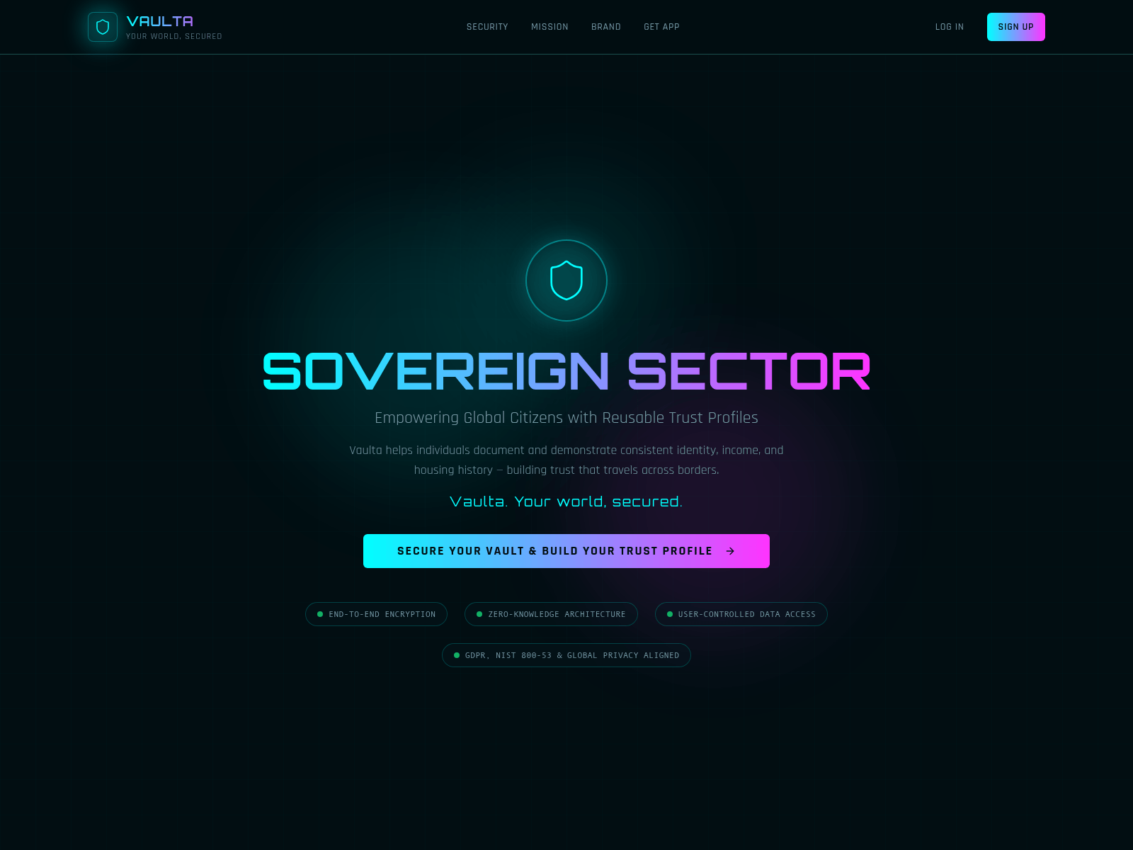 Screenshot of tryvaulta.com