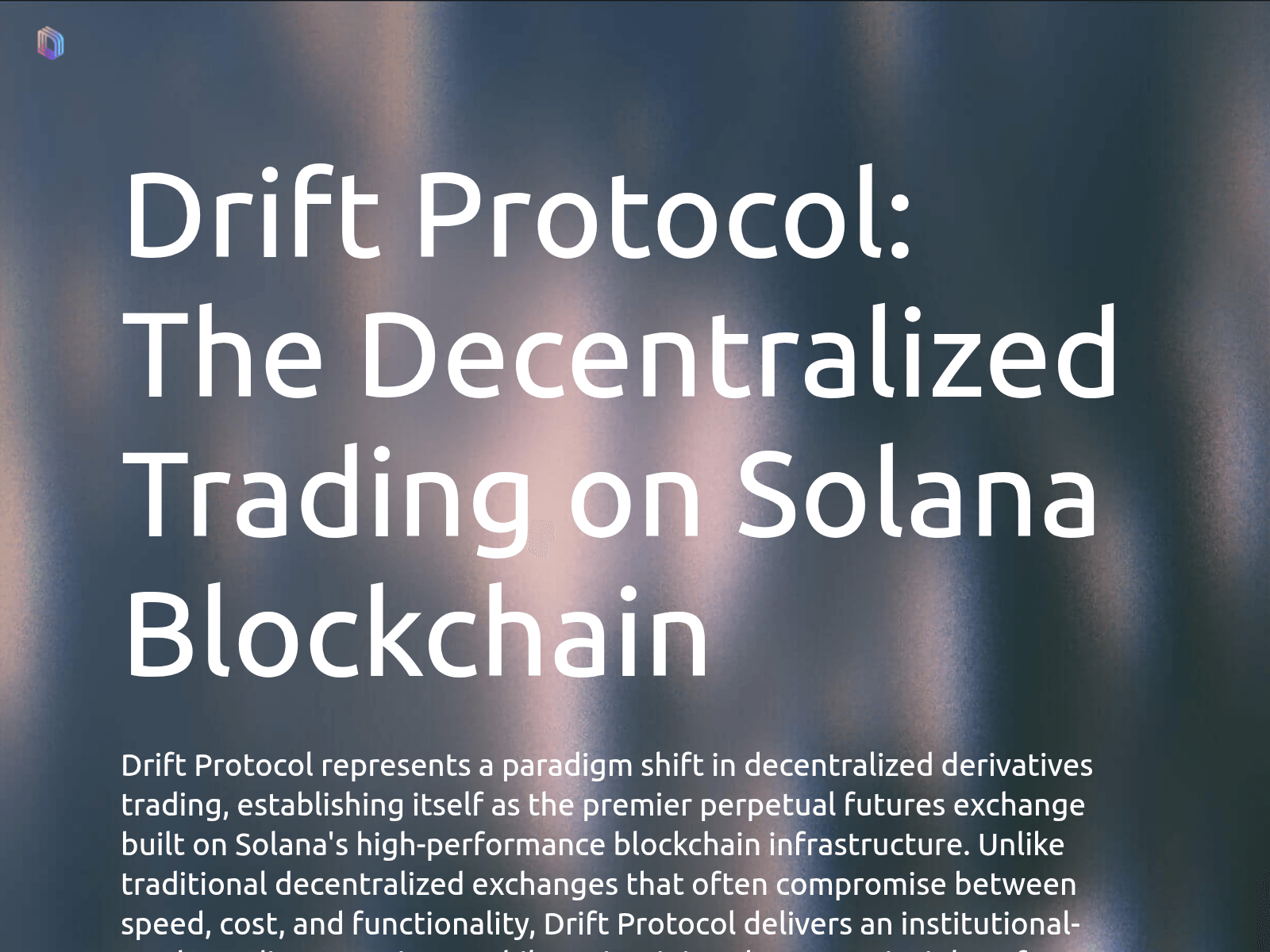 Screenshot of drift-protocol.org