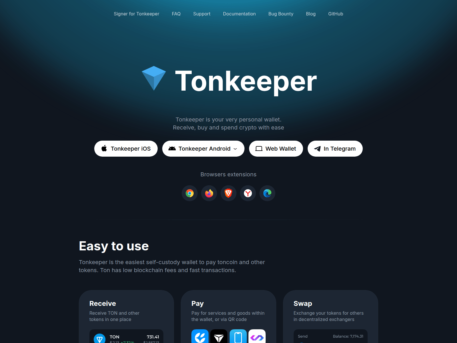 Screenshot of tonkeepers.com