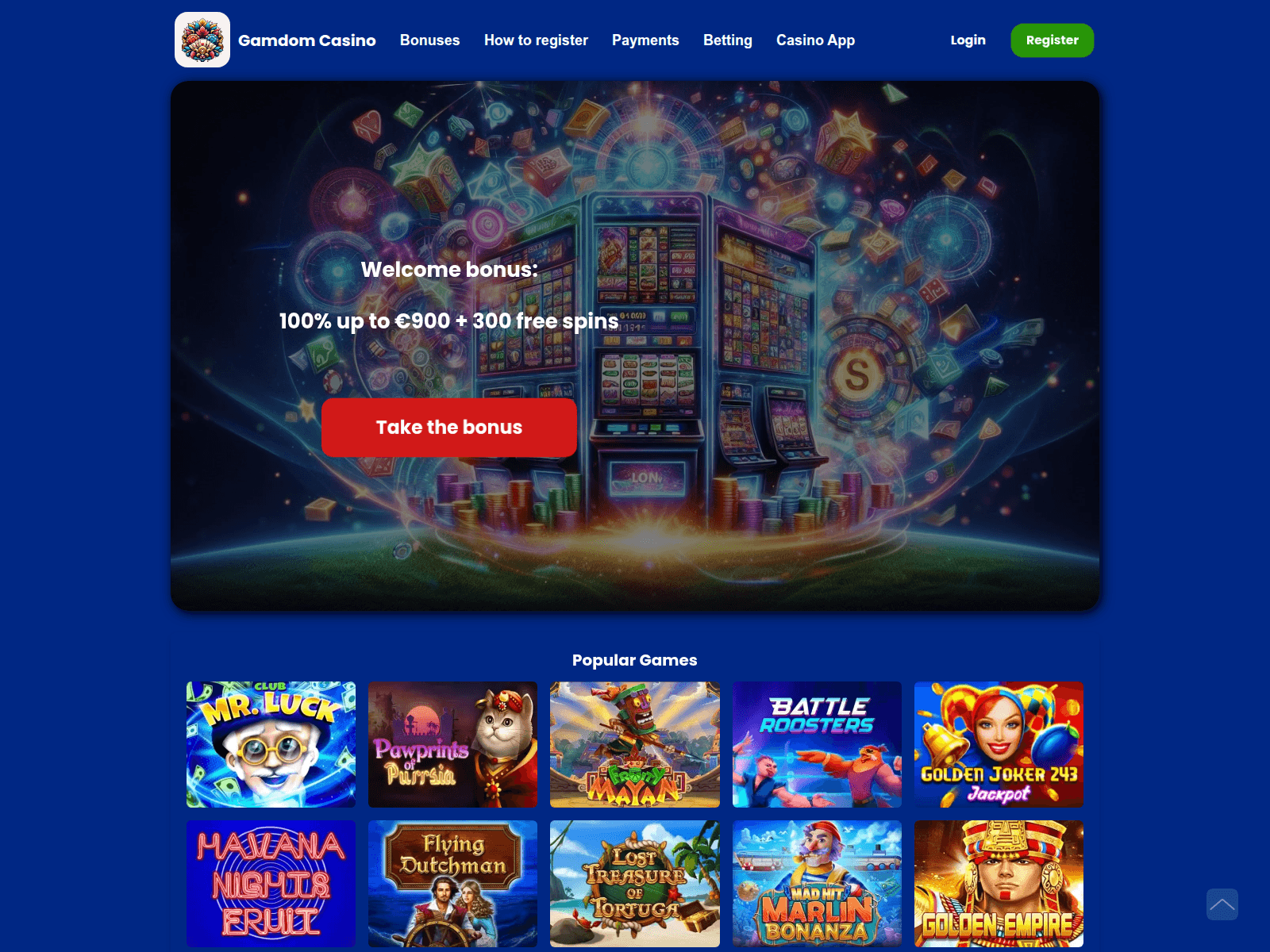 Screenshot of gamdom.ie