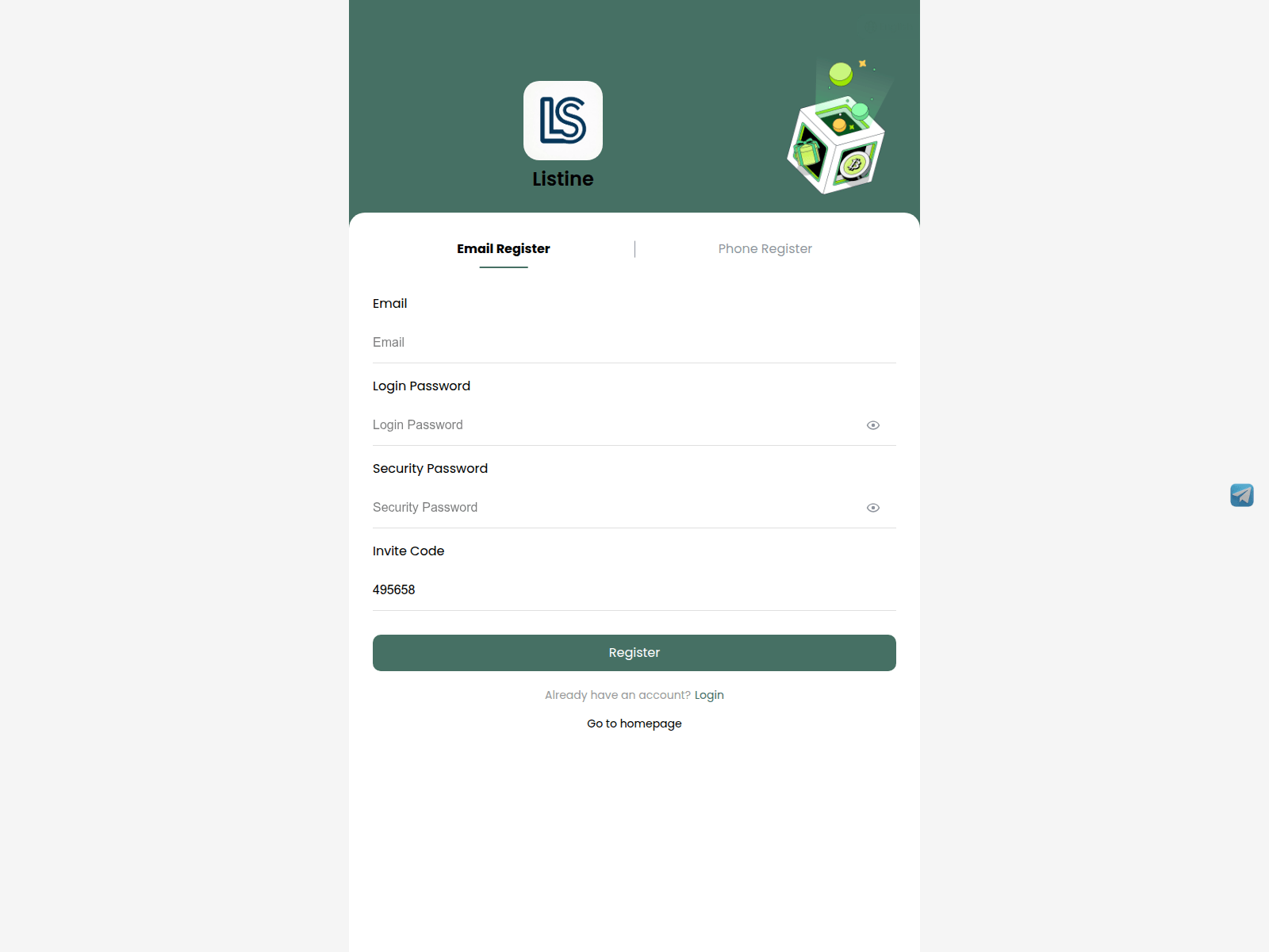 Screenshot of www.listine.net